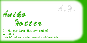 aniko hotter business card